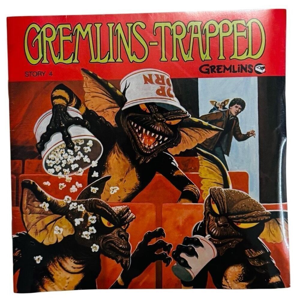 Gremlins-Trapped Story 4 Read Along Record & Book Warner Bros 1984 New